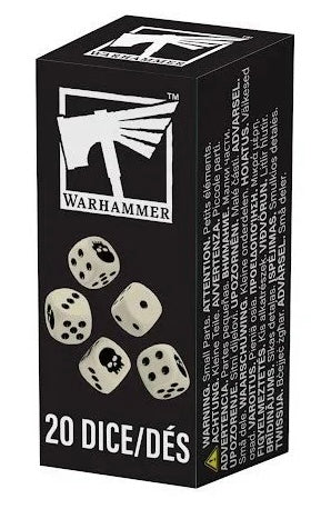 Warhammer Colour Set de Dés 12mm x20 Ivoire 65-36
