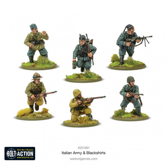 Bolt Action : Armée Italienne et Chemises Noires – 30 Fantassins