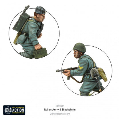 Bolt Action : Armée Italienne et Chemises Noires – 30 Fantassins