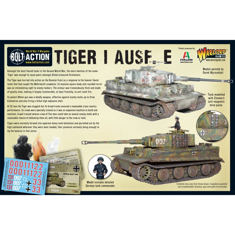 Bolt Action : Tigre I Ausf. E – Char Lourd Allemand